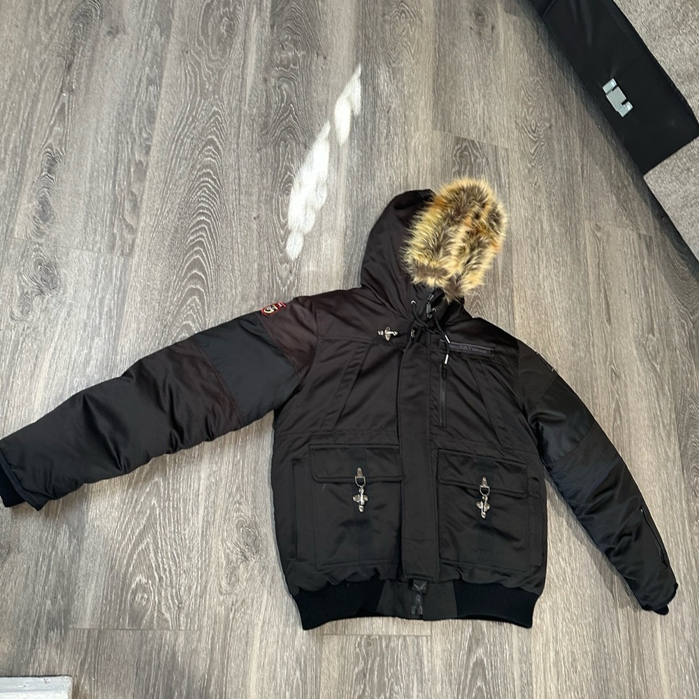 Triple F.A.T goose bomber jacket with fur hood triple fat goose
